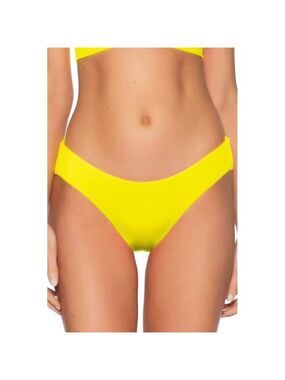 Becca "adela" color code yellow bikini bottoms womens sz Medium BNWOT hipster